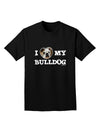 I Heart My Bulldog Adult Dark T-Shirt by TooLoud-Mens T-Shirt-TooLoud-Black-Small-Davson Sales