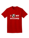 I Heart My Bulldog Adult Dark T-Shirt by TooLoud-Mens T-Shirt-TooLoud-Red-Small-Davson Sales
