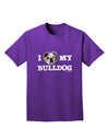 I Heart My Bulldog Adult Dark T-Shirt by TooLoud-Mens T-Shirt-TooLoud-Purple-Small-Davson Sales