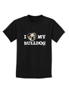 I Heart My Bulldog Childrens Dark T-Shirt by TooLoud-Childrens T-Shirt-TooLoud-Black-X-Small-Davson Sales