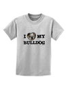 I Heart My Bulldog Childrens T-Shirt by TooLoud-Childrens T-Shirt-TooLoud-AshGray-X-Small-Davson Sales