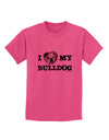 I Heart My Bulldog Childrens T-Shirt by TooLoud-Childrens T-Shirt-TooLoud-Sangria-X-Small-Davson Sales