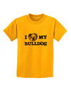 I Heart My Bulldog Childrens T-Shirt by TooLoud-Childrens T-Shirt-TooLoud-Gold-X-Small-Davson Sales