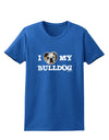 I Heart My Bulldog Womens Dark T-Shirt by TooLoud-Womens T-Shirt-TooLoud-Royal-Blue-X-Small-Davson Sales