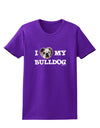 I Heart My Bulldog Womens Dark T-Shirt by TooLoud-Womens T-Shirt-TooLoud-Purple-X-Small-Davson Sales