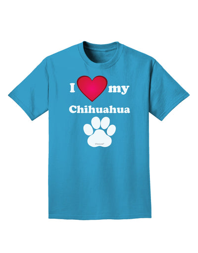 I Heart My Chihuahua Adult Dark T-Shirt by TooLoud-Mens T-Shirt-TooLoud-Turquoise-Small-Davson Sales