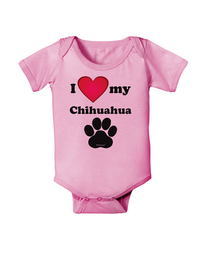 I Heart My Chihuahua Baby Romper Bodysuit by TooLoud-TooLoud-Pink-06-Months-Davson Sales