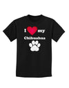 I Heart My Chihuahua Childrens Dark T-Shirt by TooLoud-Childrens T-Shirt-TooLoud-Black-X-Small-Davson Sales