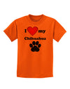 I Heart My Chihuahua Childrens T-Shirt by TooLoud-TooLoud-Orange-X-Small-Davson Sales