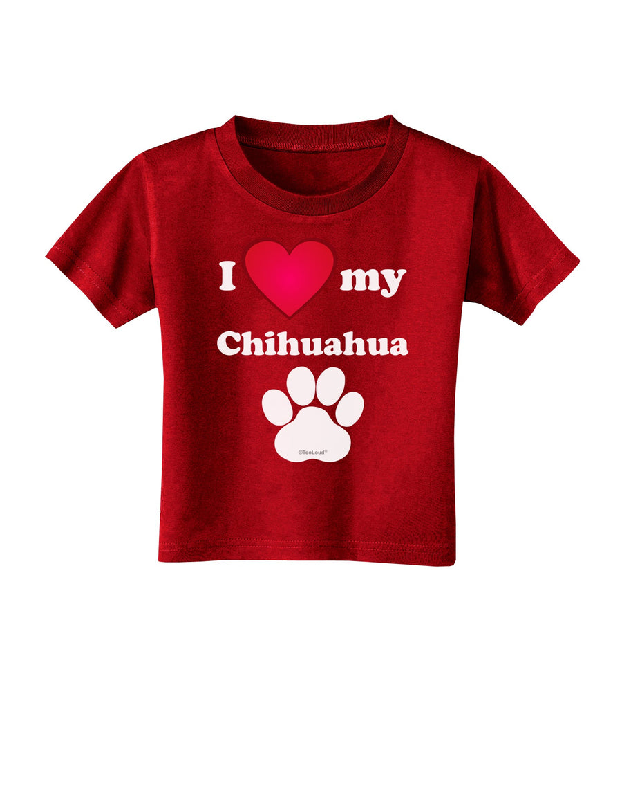 I Heart My Chihuahua Toddler T-Shirt Dark by TooLoud-Toddler T-Shirt-TooLoud-Black-2T-Davson Sales