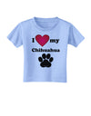 I Heart My Chihuahua Toddler T-Shirt by TooLoud-Toddler T-Shirt-TooLoud-Aquatic-Blue-2T-Davson Sales