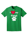 I Heart My Corgi Adult Dark T-Shirt by TooLoud-Mens T-Shirt-TooLoud-Kelly-Green-Small-Davson Sales