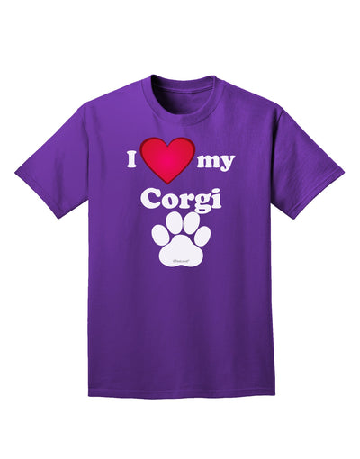 I Heart My Corgi Adult Dark T-Shirt by TooLoud-Mens T-Shirt-TooLoud-Purple-Small-Davson Sales