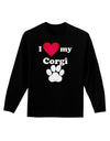 I Heart My Corgi Adult Long Sleeve Dark T-Shirt by TooLoud-TooLoud-Black-Small-Davson Sales