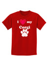 I Heart My Corgi Childrens Dark T-Shirt by TooLoud-Childrens T-Shirt-TooLoud-Red-X-Small-Davson Sales