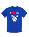 I Heart My Corgi Childrens Dark T-Shirt by TooLoud-Childrens T-Shirt-TooLoud-Royal-Blue-X-Small-Davson Sales