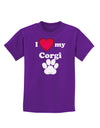 I Heart My Corgi Childrens Dark T-Shirt by TooLoud-Childrens T-Shirt-TooLoud-Purple-X-Small-Davson Sales