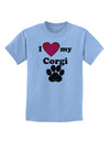 I Heart My Corgi Childrens T-Shirt by TooLoud-TooLoud-Light-Blue-X-Small-Davson Sales