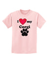 I Heart My Corgi Childrens T-Shirt by TooLoud-TooLoud-PalePink-X-Small-Davson Sales