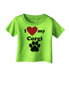 I Heart My Corgi Infant T-Shirt by TooLoud-TooLoud-Lime-Green-06-Months-Davson Sales