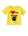 I Heart My Corgi Infant T-Shirt by TooLoud-TooLoud-Yellow-06-Months-Davson Sales