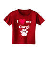 I Heart My Corgi Toddler T-Shirt Dark by TooLoud-Toddler T-Shirt-TooLoud-Red-2T-Davson Sales