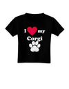 I Heart My Corgi Toddler T-Shirt Dark by TooLoud-Toddler T-Shirt-TooLoud-Black-2T-Davson Sales