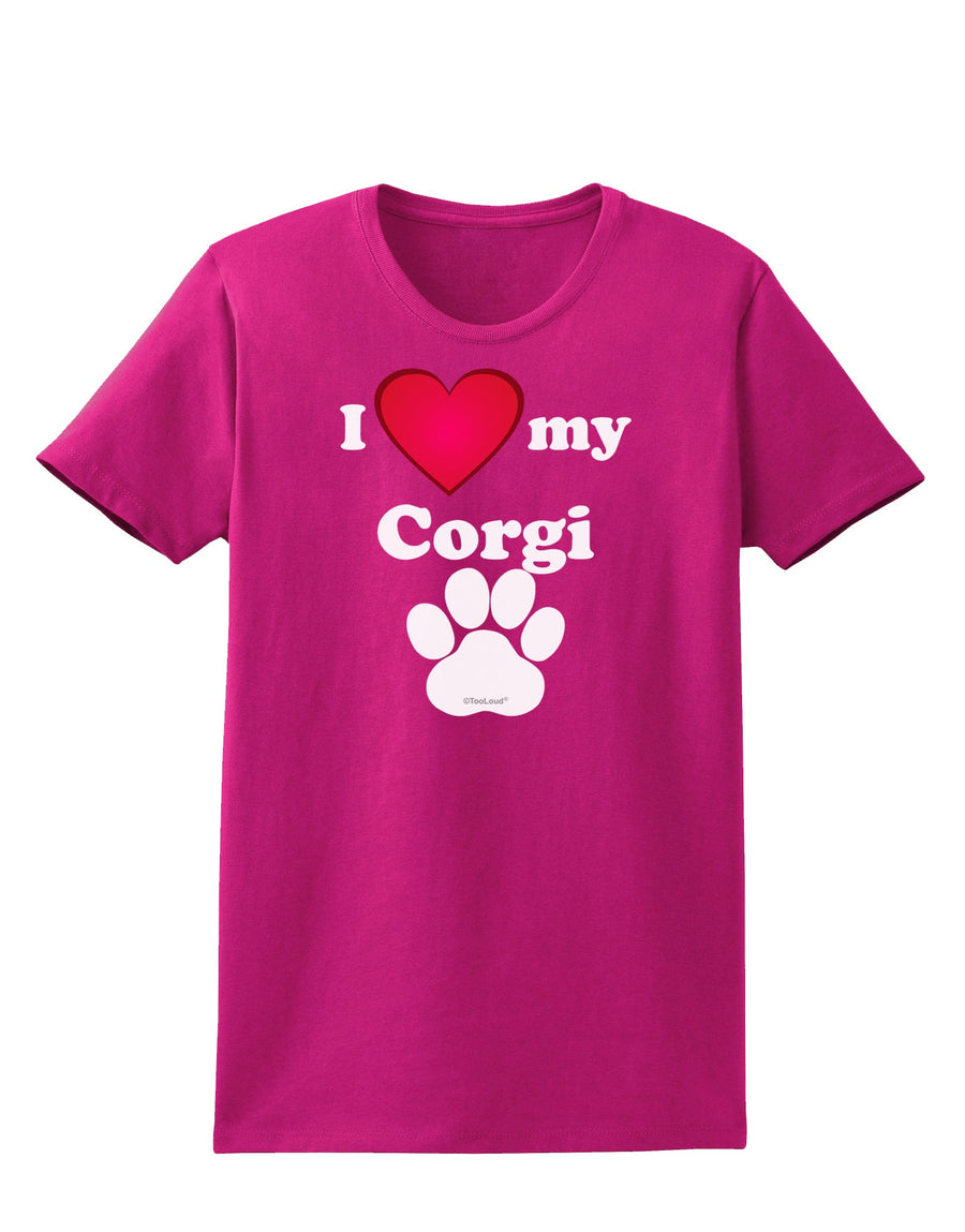 I Heart My Corgi Womens Dark T-Shirt by TooLoud-TooLoud-Black-X-Small-Davson Sales