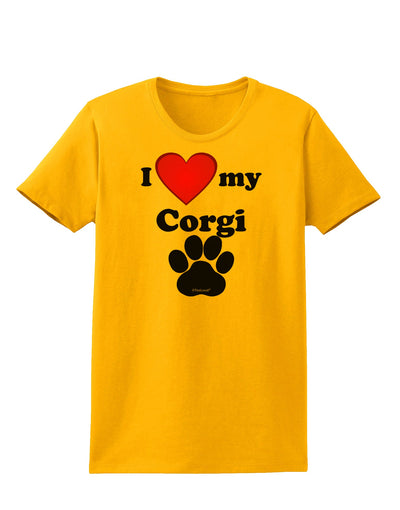 I Heart My Corgi Womens T-Shirt by TooLoud-TooLoud-Gold-X-Small-Davson Sales