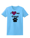 I Heart My Corgi Womens T-Shirt by TooLoud-TooLoud-Aquatic-Blue-X-Small-Davson Sales