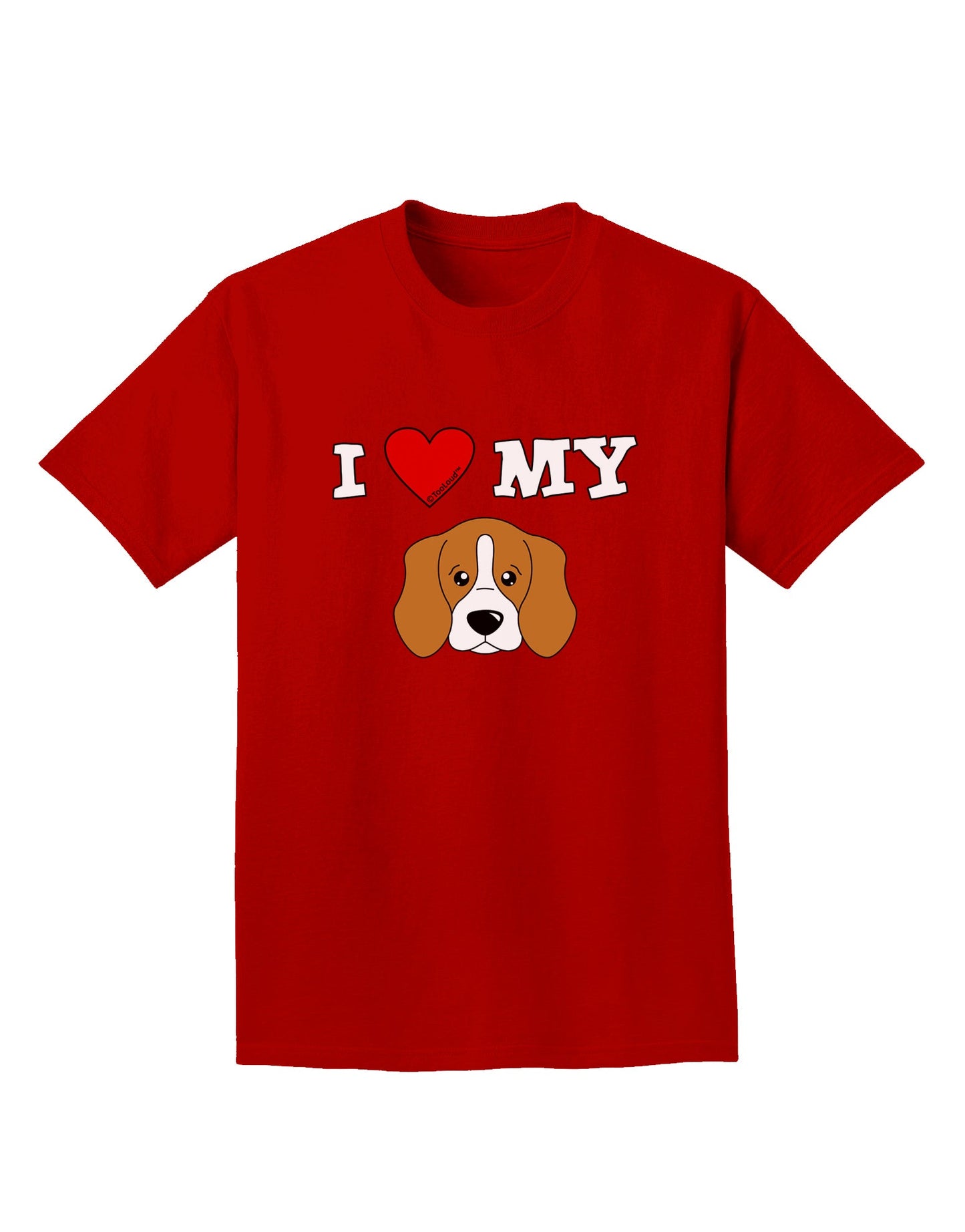 I Heart My - Cute Beagle Dog Adult Dark T-Shirt by TooLoud-Mens T-Shirt-TooLoud-Red-Small-Davson Sales