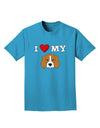 I Heart My - Cute Beagle Dog Adult Dark T-Shirt by TooLoud-Mens T-Shirt-TooLoud-Turquoise-Small-Davson Sales