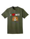 I Heart My - Cute Beagle Dog Adult Dark T-Shirt by TooLoud-Mens T-Shirt-TooLoud-Military-Green-Small-Davson Sales