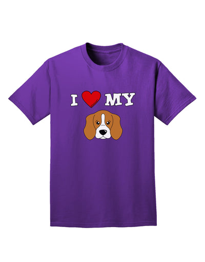 I Heart My - Cute Beagle Dog Adult Dark T-Shirt by TooLoud-Mens T-Shirt-TooLoud-Purple-Small-Davson Sales