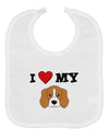 I Heart My - Cute Beagle Dog Baby Bib by TooLoud