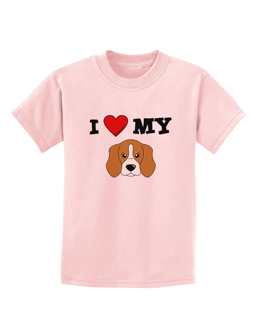 I Heart My - Cute Beagle Dog Childrens T-Shirt by TooLoud-Childrens T-Shirt-TooLoud-White-X-Small-Davson Sales