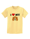 I Heart My - Cute Beagle Dog Childrens T-Shirt by TooLoud-Childrens T-Shirt-TooLoud-Daffodil-Yellow-X-Small-Davson Sales