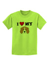 I Heart My - Cute Beagle Dog Childrens T-Shirt by TooLoud-Childrens T-Shirt-TooLoud-Lime-Green-X-Small-Davson Sales