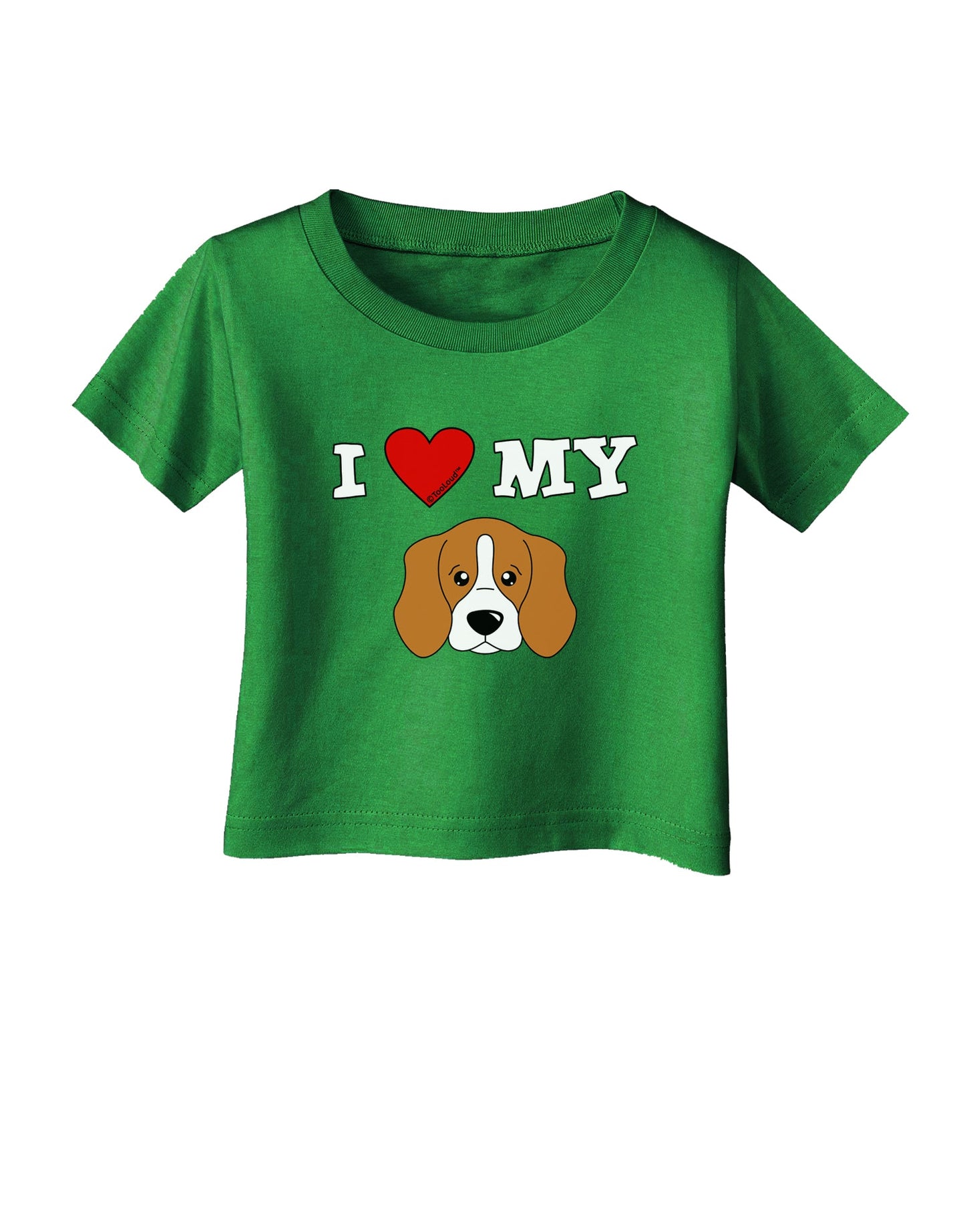 I Heart My - Cute Beagle Dog Infant T-Shirt Dark by TooLoud-Infant T-Shirt-TooLoud-Clover-Green-06-Months-Davson Sales