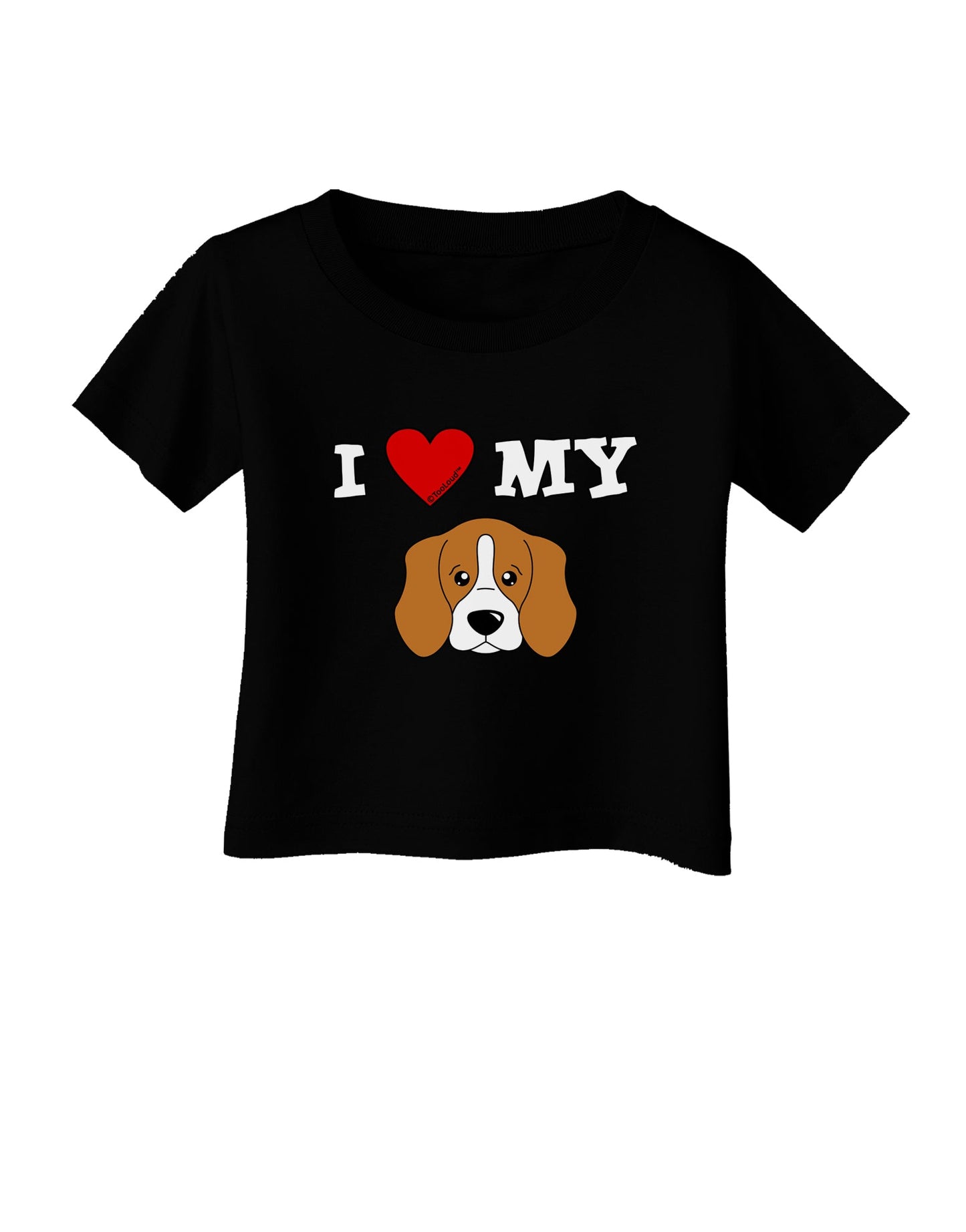 I Heart My - Cute Beagle Dog Infant T-Shirt Dark by TooLoud-Infant T-Shirt-TooLoud-Black-06-Months-Davson Sales
