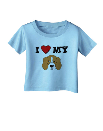 I Heart My - Cute Beagle Dog Infant T-Shirt by TooLoud-Infant T-Shirt-TooLoud-Aquatic-Blue-06-Months-Davson Sales