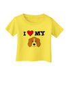 I Heart My - Cute Beagle Dog Infant T-Shirt by TooLoud-Infant T-Shirt-TooLoud-Yellow-06-Months-Davson Sales