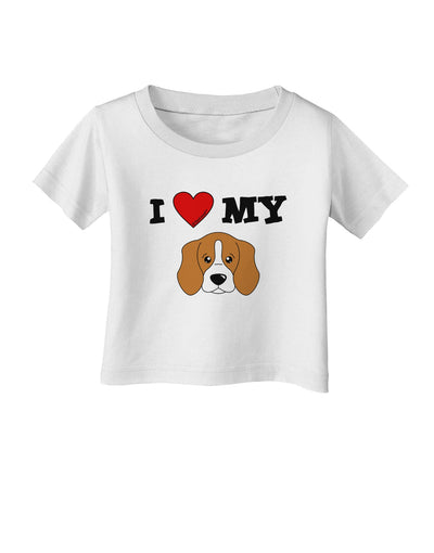 I Heart My - Cute Beagle Dog Infant T-Shirt by TooLoud-Infant T-Shirt-TooLoud-White-06-Months-Davson Sales