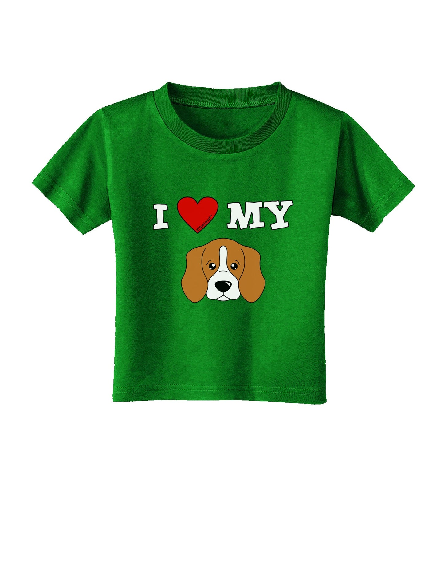 I Heart My - Cute Beagle Dog Toddler T-Shirt Dark by TooLoud-Toddler T-Shirt-TooLoud-Clover-Green-2T-Davson Sales