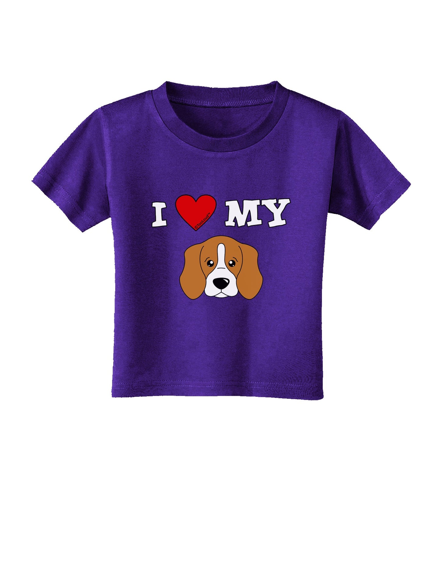 I Heart My - Cute Beagle Dog Toddler T-Shirt Dark by TooLoud-Toddler T-Shirt-TooLoud-Purple-2T-Davson Sales
