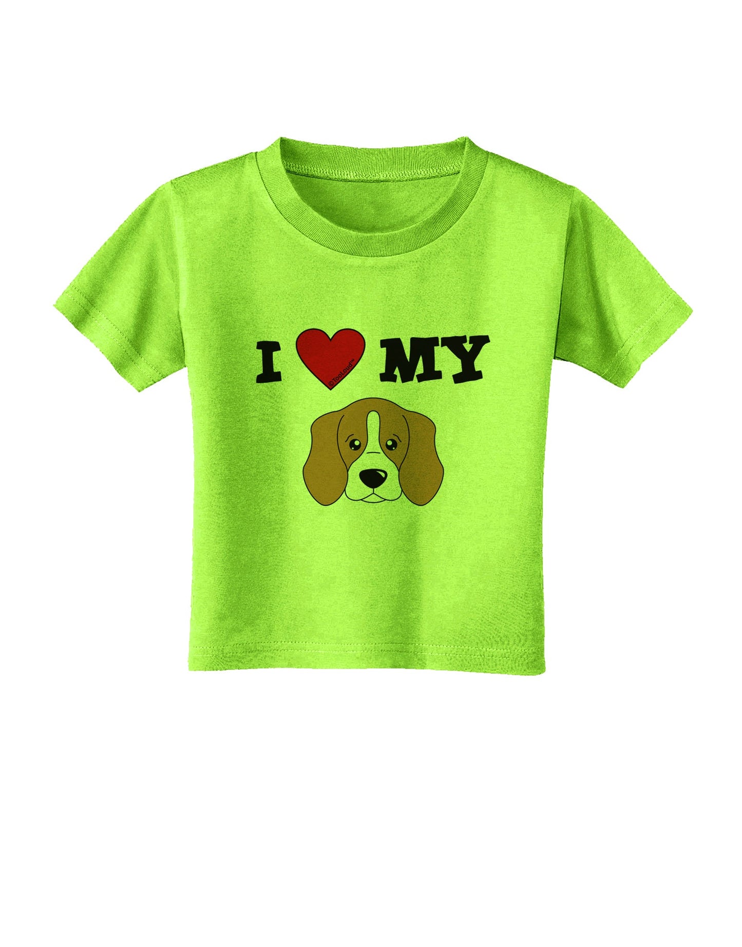 I Heart My - Cute Beagle Dog Toddler T-Shirt by TooLoud-Toddler T-Shirt-TooLoud-Lime-Green-2T-Davson Sales