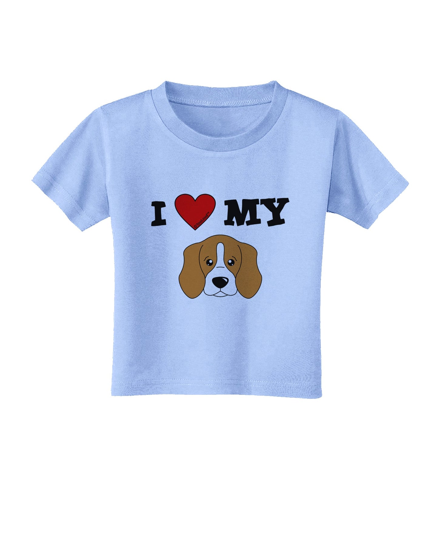 I Heart My - Cute Beagle Dog Toddler T-Shirt by TooLoud-Toddler T-Shirt-TooLoud-Aquatic-Blue-2T-Davson Sales