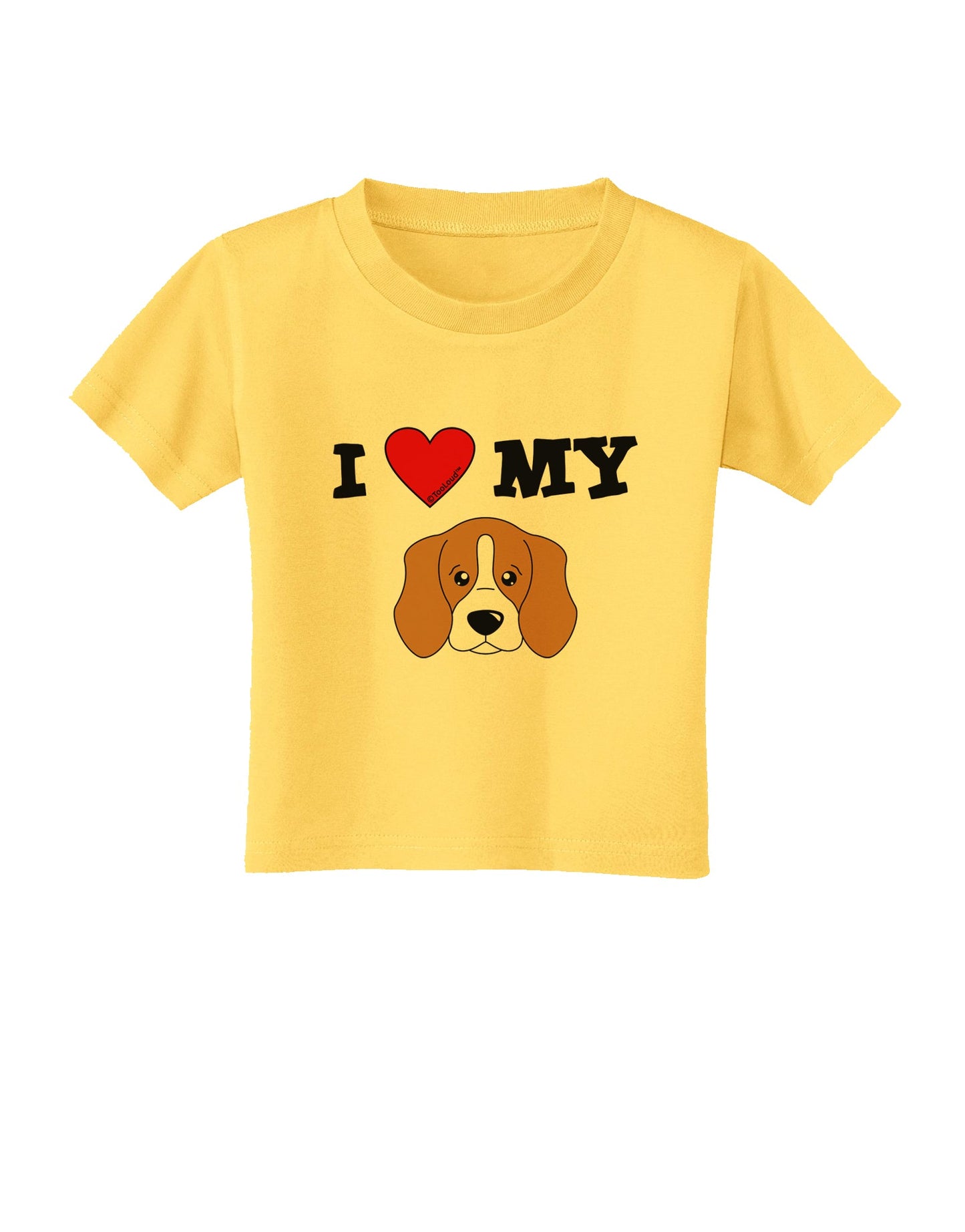 I Heart My - Cute Beagle Dog Toddler T-Shirt by TooLoud-Toddler T-Shirt-TooLoud-Yellow-2T-Davson Sales