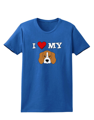 I Heart My - Cute Beagle Dog Womens Dark T-Shirt by TooLoud-Womens T-Shirt-TooLoud-Royal-Blue-X-Small-Davson Sales