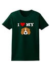 I Heart My - Cute Beagle Dog Womens Dark T-Shirt by TooLoud-Womens T-Shirt-TooLoud-Forest-Green-Small-Davson Sales